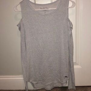 hollister open shoulder sweater